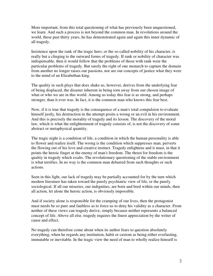 tragedy and the common man pdf tragedy and the common man quotes